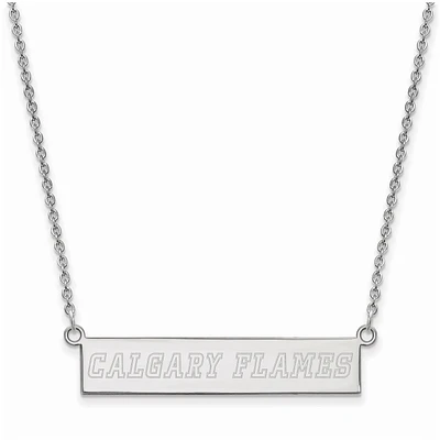 Women's Calgary Flames Sterling Silver Small Bar Necklace