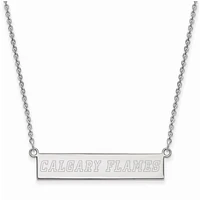 Women's Calgary Flames Sterling Silver Small Bar Necklace
