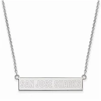 Women's San Jose Sharks Sterling Silver Small Bar Necklace
