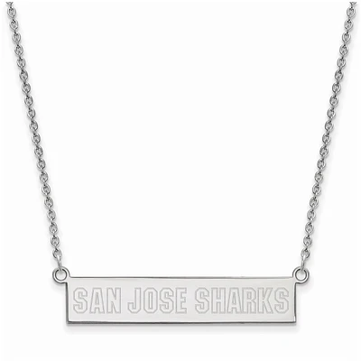 Women's San Jose Sharks Sterling Silver Small Bar Necklace
