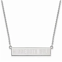 Women's Minnesota Wild Sterling Silver Small Bar Necklace