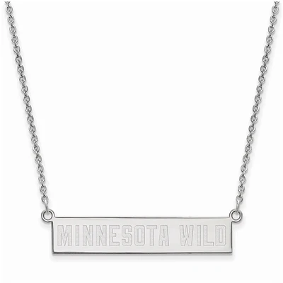 Women's Minnesota Wild Sterling Silver Small Bar Necklace