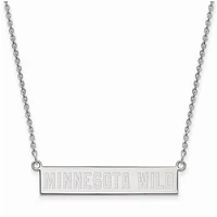 Women's Minnesota Wild Sterling Silver Small Bar Necklace
