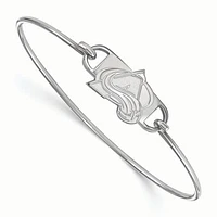 Women's Colorado Avalanche Sterling Silver Small Wire Bangle Bracelet
