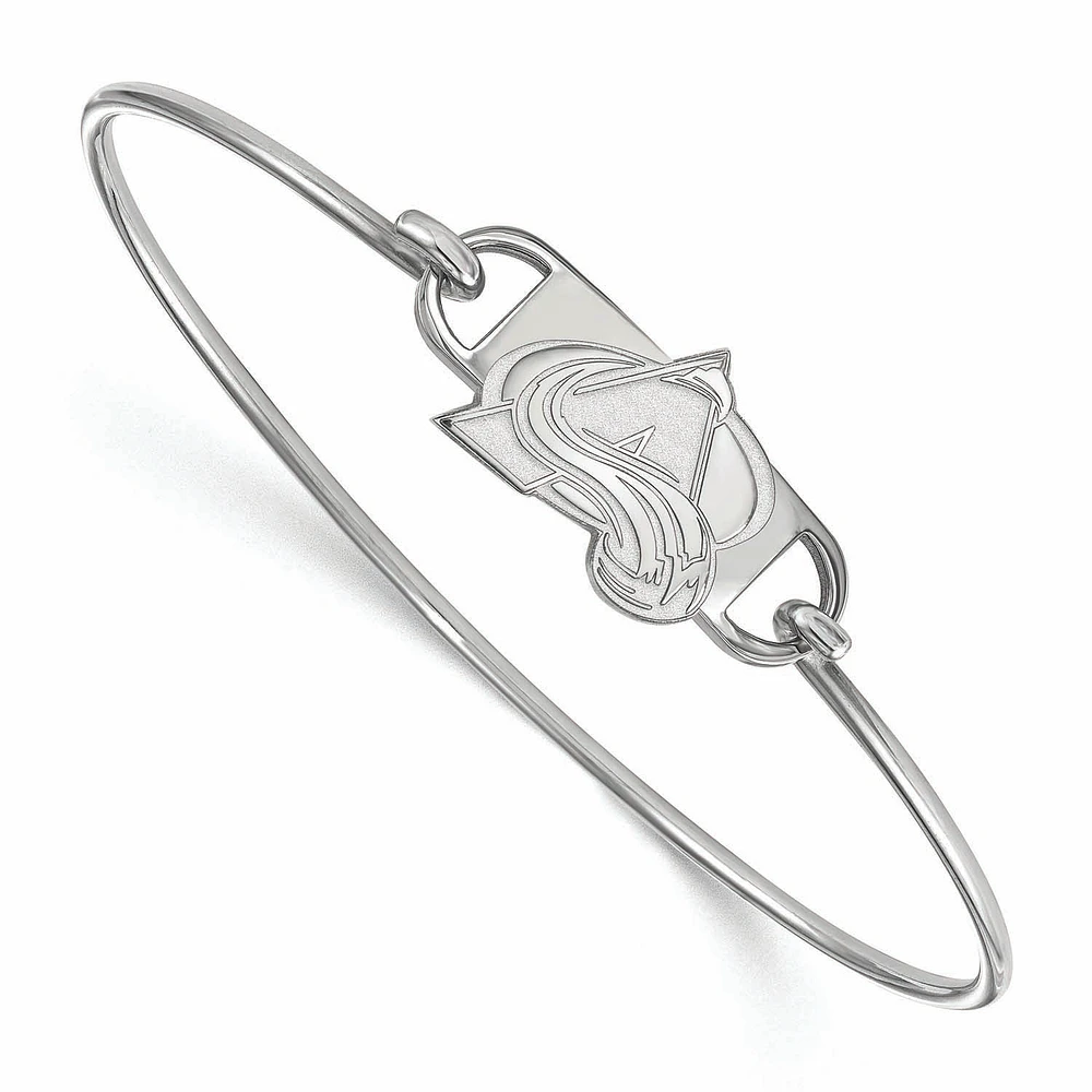 Women's Colorado Avalanche Sterling Silver Small Wire Bangle Bracelet