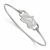 Women's Colorado Avalanche Sterling Silver Small Wire Bangle Bracelet