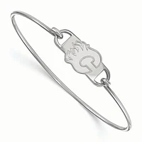 Women's Calgary Flames Sterling Silver Small Wire Bangle Bracelet