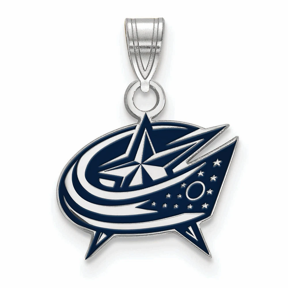Women's Columbus Blue Jackets Sterling Silver Small Enamel Pendant