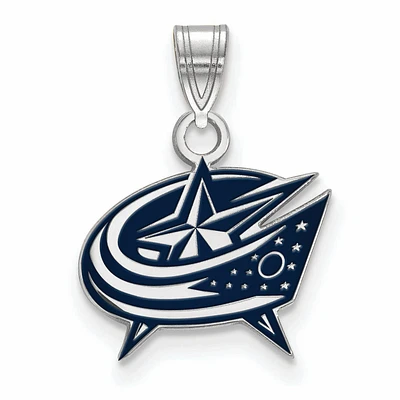 Women's Columbus Blue Jackets Sterling Silver Small Enamel Pendant