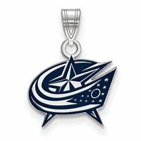 Women's Columbus Blue Jackets Sterling Silver Small Enamel Pendant