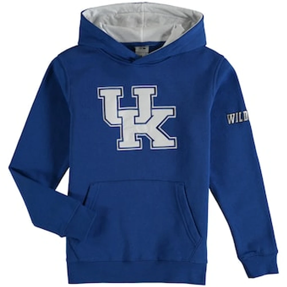 Youth Royal Kentucky Wildcats Big Logo Pullover Hoodie