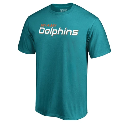 Men's Aqua Miami Dolphins Wordmark T-Shirt