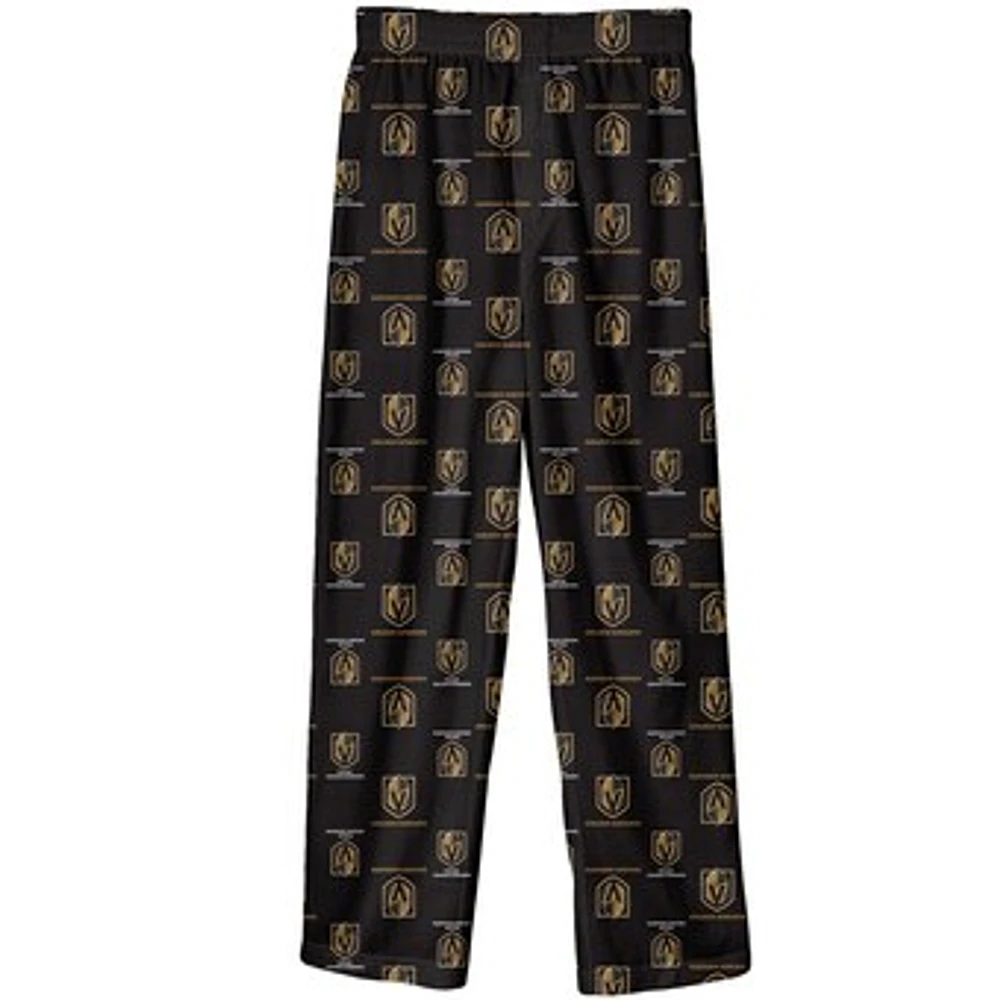 Preschool Black Vegas Golden Knights Team Logo Printed Pajama Pants