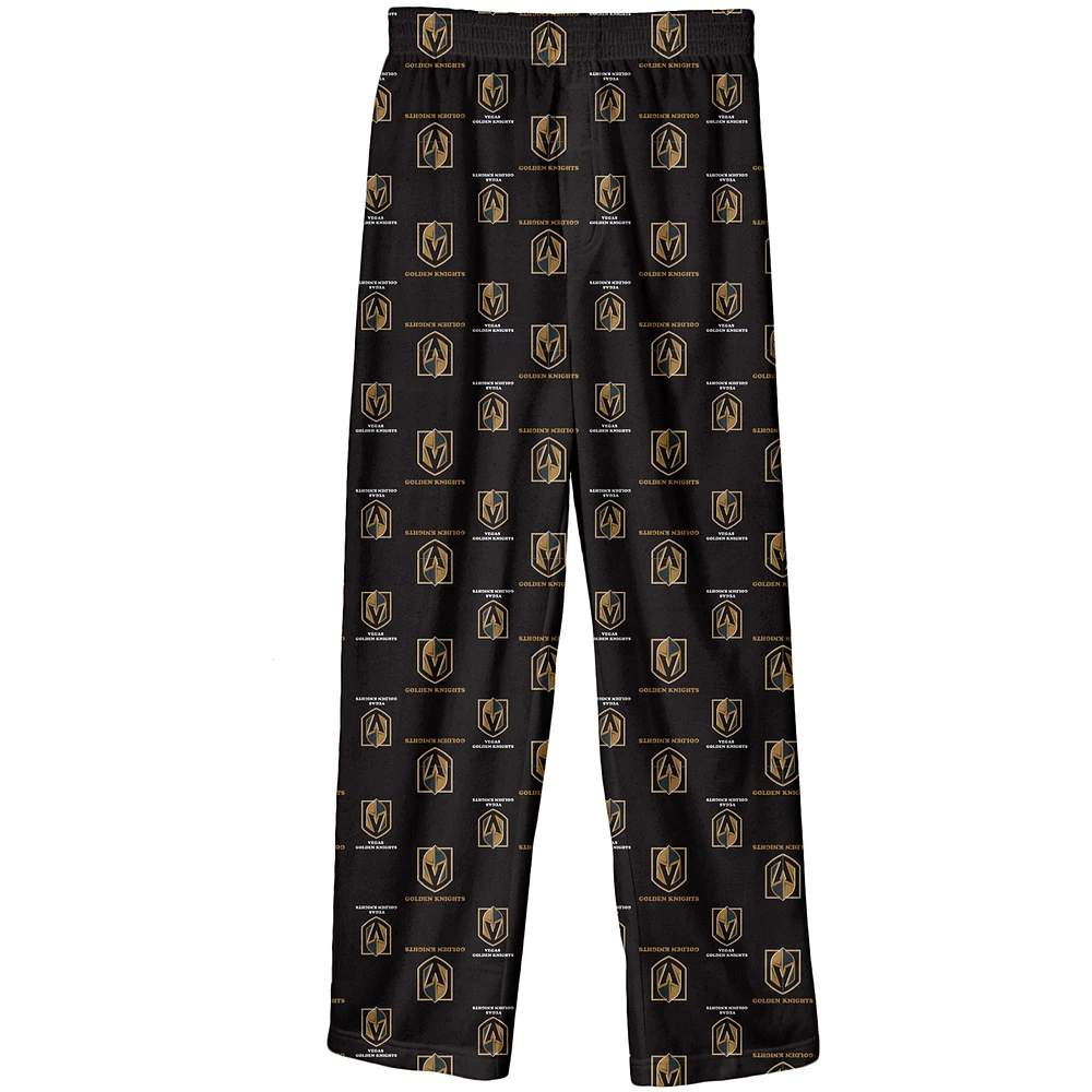 Preschool Black Vegas Golden Knights Team Logo Printed Pajama Pants