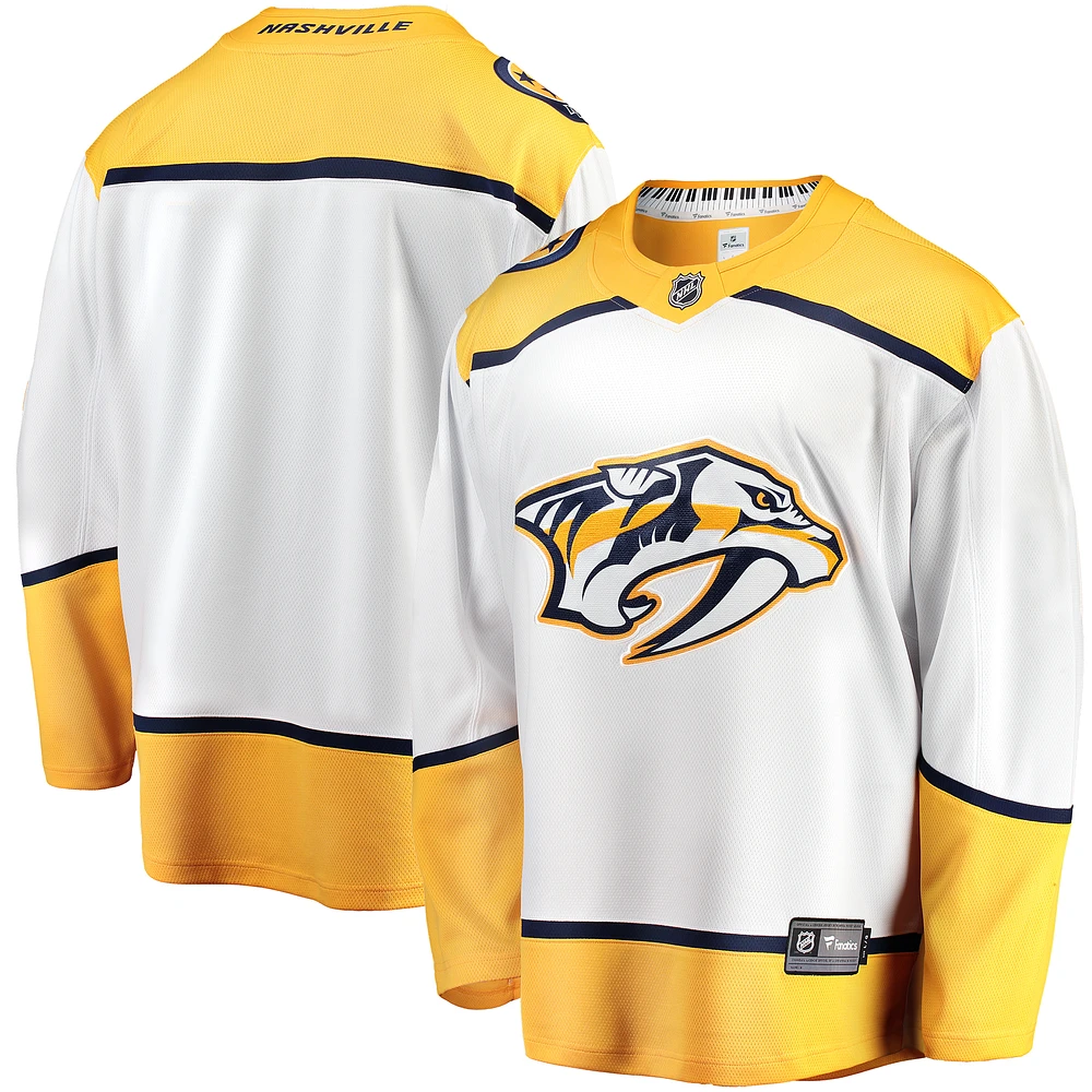 Men's Fanatics White Nashville Predators Breakaway Away Jersey