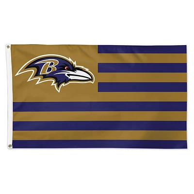 WinCraft Baltimore Ravens 3' x 5' Americana Stars & Stripes Deluxe Flag