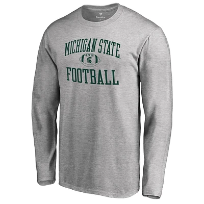Men's Ash Michigan State Spartans First Sprint Long Sleeve T-Shirt