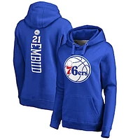 Women's Fanatics Joel Embiid Royal Philadelphia 76ers Backer Name & Number Pullover Hoodie