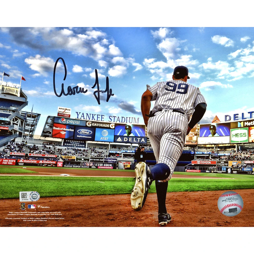 Aaron Judge New York Yankees Autographed 8" x 10" Running Out of Dugout Photograph