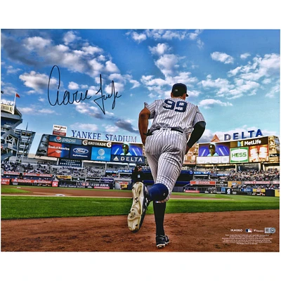 Aaron Judge New York Yankees Autographed 16" x 20" Running Out of Dugout Photograph