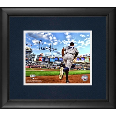 Aaron Judge New York Yankees Framed Autographed 8" x 10" Running Out of Dugout Photograph