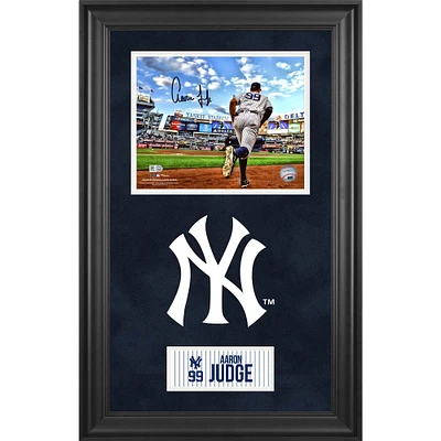 Aaron Judge New York Yankees Deluxe Framed Autographed 8" x 10" Running Out of Dugout Photograph