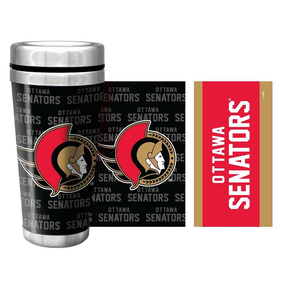 Ottawa Senators 16oz. Full Wrap Wallpaper Travel Mug