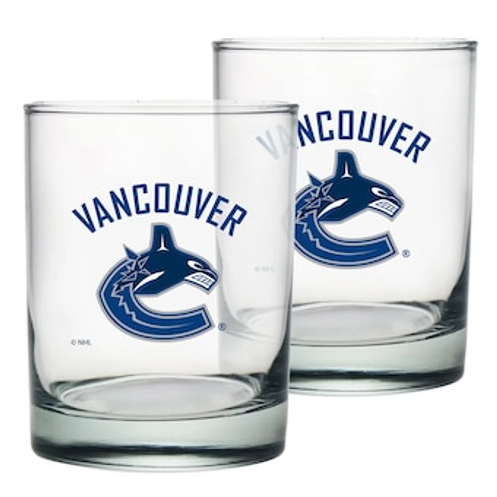 Vancouver Canucks 2-Pack 13.5oz. Rocks Glass Set