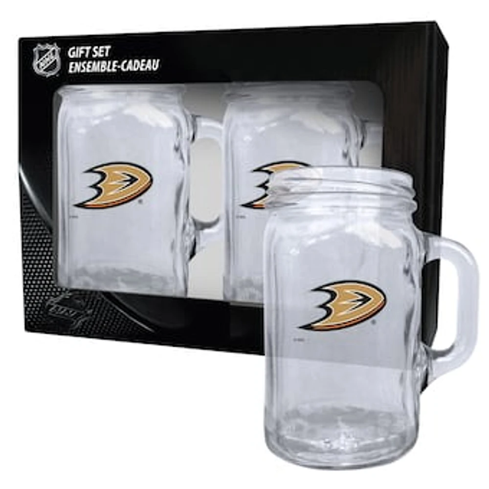 Anaheim Ducks 2-Pack 16oz. Mason Mug Set