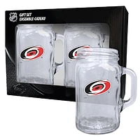 Carolina Hurricanes 2-Pack 16oz. Mason Mug Set