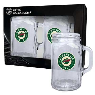 Minnesota Wild 2-Pack 16oz. Mason Mug Set