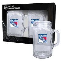 New York Rangers 2-Pack 16oz. Mason Mug Set