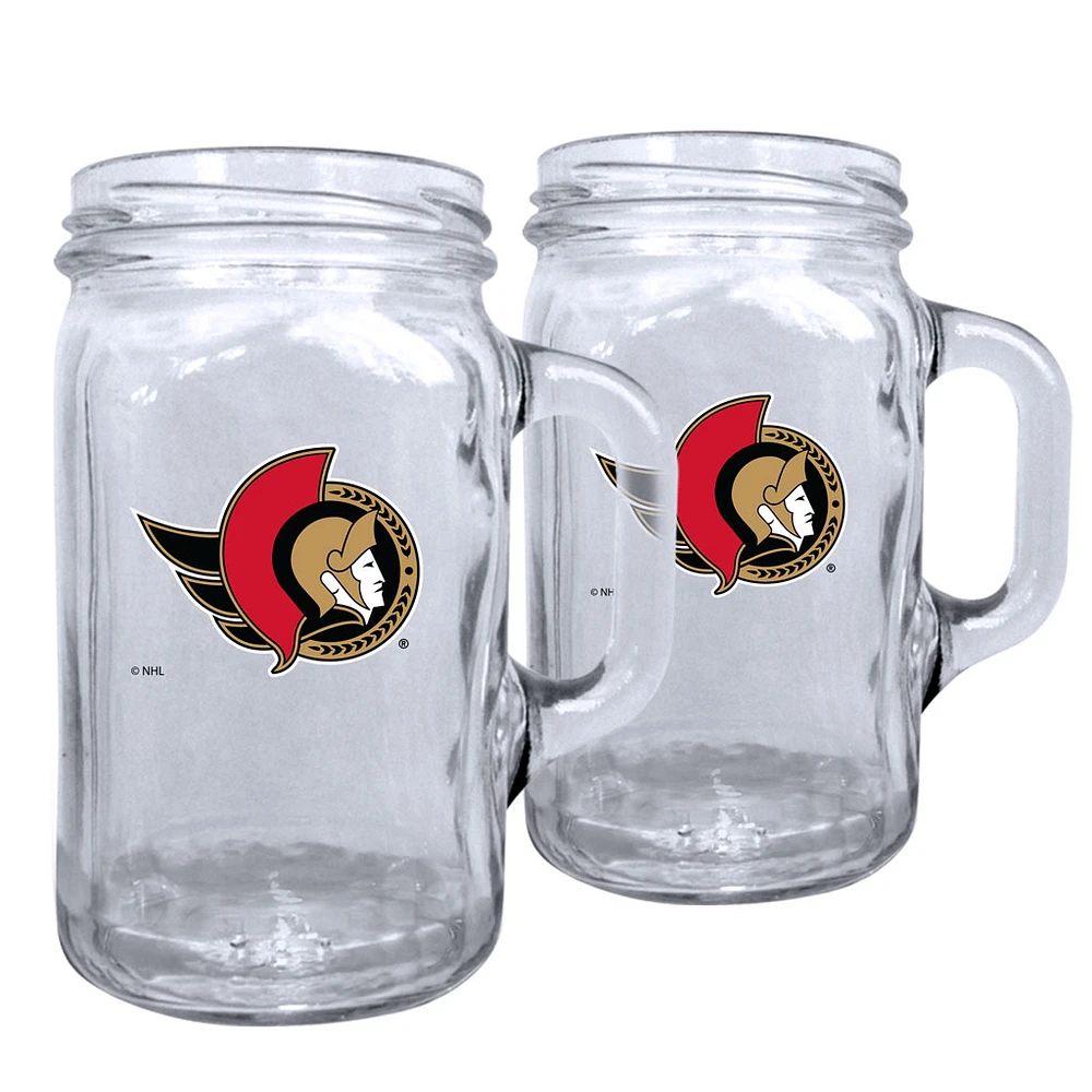 Ottawa Senators 2-Pack 16oz. Mason Mug Set