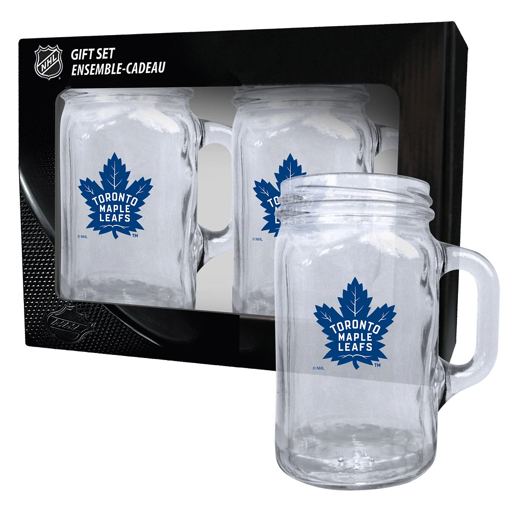 Toronto Maple Leafs 2-Pack 16oz. Mason Mug Set