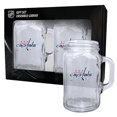 Washington Capitals 2-Pack 16oz. Mason Mug Set