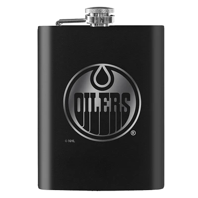 Black Edmonton Oilers 8oz. Laser Etched Flask