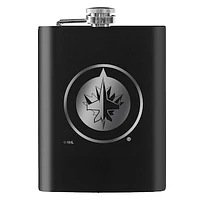 Black Winnipeg Jets 8oz. Laser Etched Flask