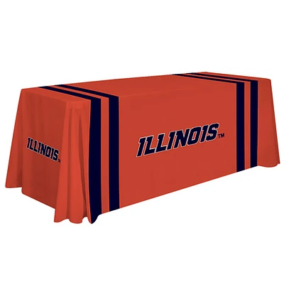 Illinois Fighting Illini 6' Stripes Wordmark Table Throw