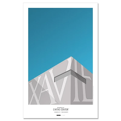 Xavier Musketeers Minimalist Cintas Center 14'' x 20'' Fine Art Print
