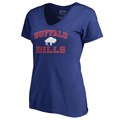Women's Royal Buffalo Bills Vintage Collection Victory Arch V-Neck T-Shirt