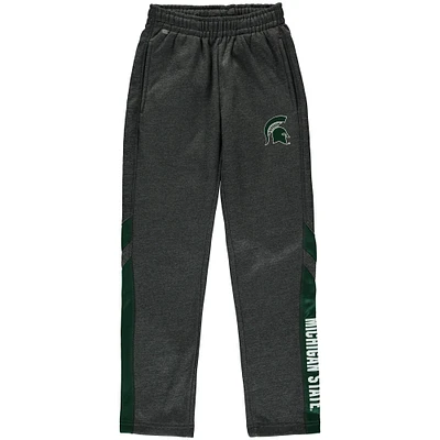 Youth Colosseum Heathered Charcoal Michigan State Spartans Fleece Pants