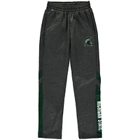 Youth Colosseum Heathered Charcoal Michigan State Spartans Fleece Pants