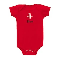 Infant Red Houston Rockets Personalized Bodysuit