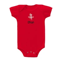 Infant Red Houston Rockets Personalized Bodysuit