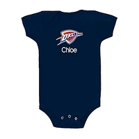 Infant Navy Oklahoma City Thunder Personalized Bodysuit