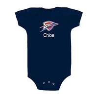 Infant Navy Oklahoma City Thunder Personalized Bodysuit