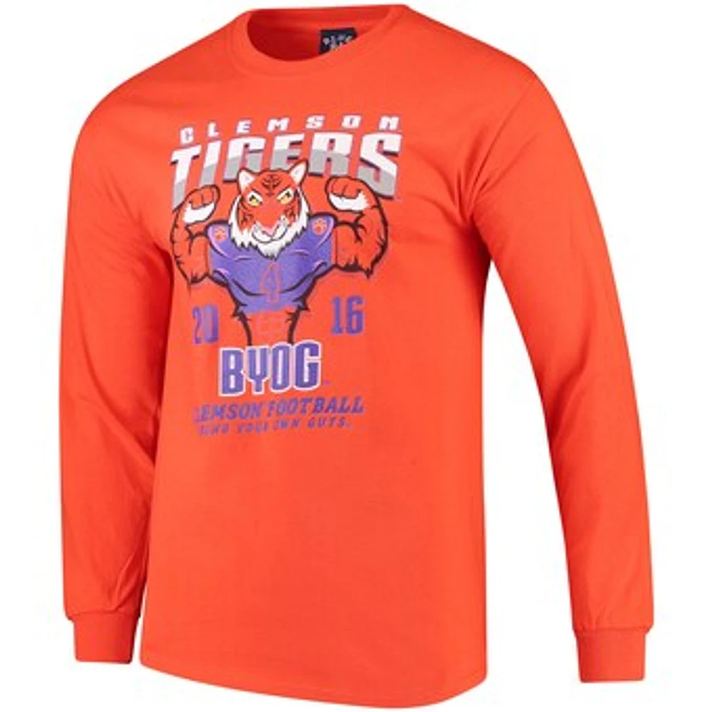 Men's Orange Clemson Tigers Bring Your Own Guts Long Sleeve Shirt