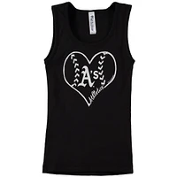 Girls Youth Soft as a Grape Black Athletics Cotton Tank Top