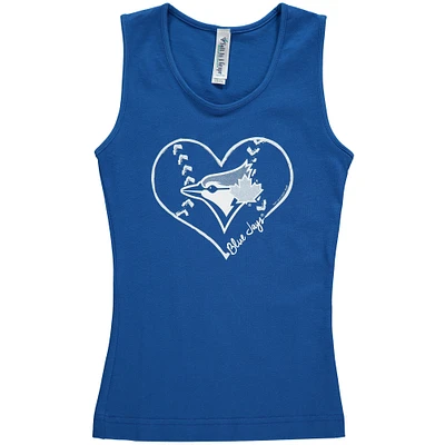 Girls Youth Soft as a Grape Royal Toronto Blue Jays Cotton Tank Top