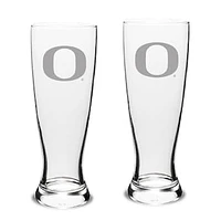 Oregon Ducks Set of 2 Stylish University Pilsner Glasses